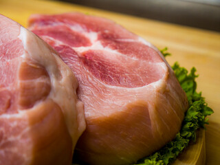 raw fillet with spices