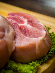 raw fillet with spices