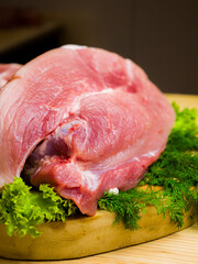 raw fillet with spices