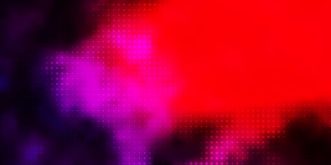 Dark Pink, Red vector background with circles.
