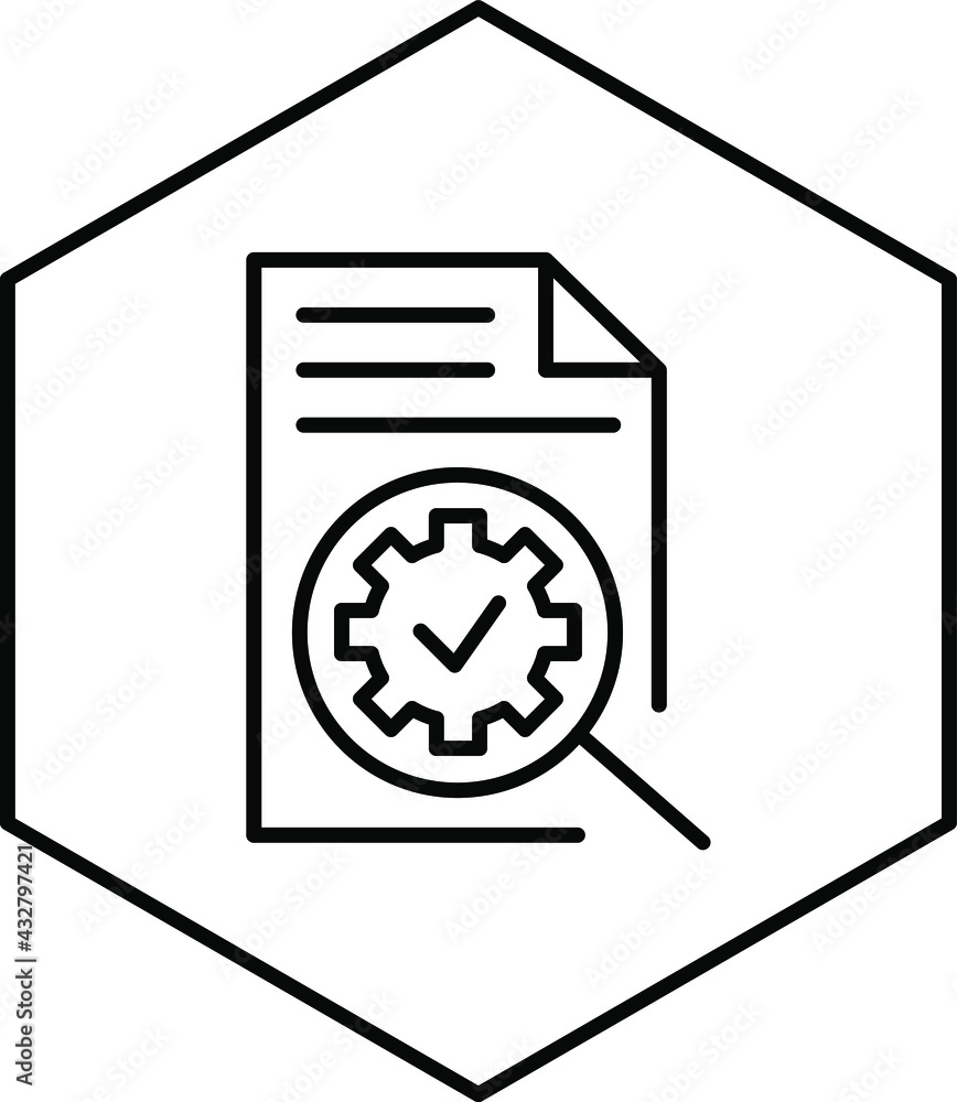 Wall mural automated quality optimization line icon vector
