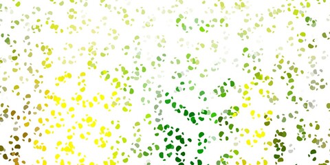 Light green, yellow vector template with abstract forms.