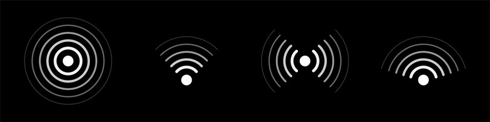 Wifi signal icons set illustration