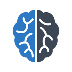 Human brain icon vector graphic illustration
