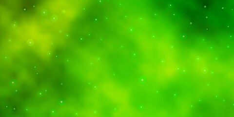 Light Green, Yellow vector pattern with abstract stars.