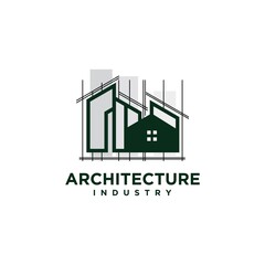 Home architecture industrial building building logo design template