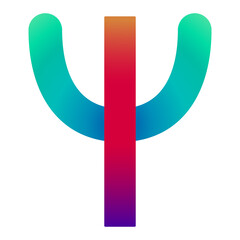 vector logo for a psychologist. a symbol for the psychotherapist's design. the psi sign to illustrate mental health. psychiatry counseling.