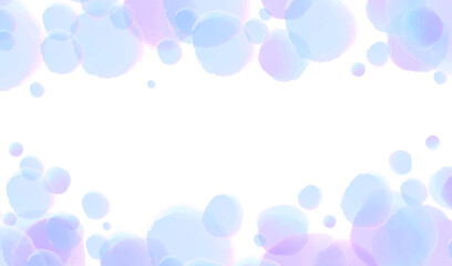 水彩で描いたドット柄フレーム