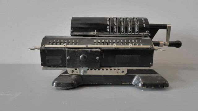Old Mechanical Calculator Adding Machine
