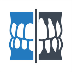 Teeth grafts icon, vector and glyph