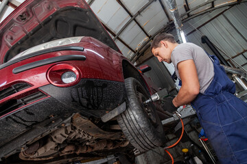 Wheel Technician Repair Auto Service Mechanic Vehicle