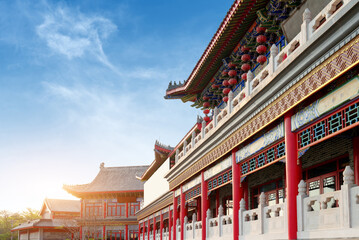 Chinese-style ancient architecture, Hainan, China.