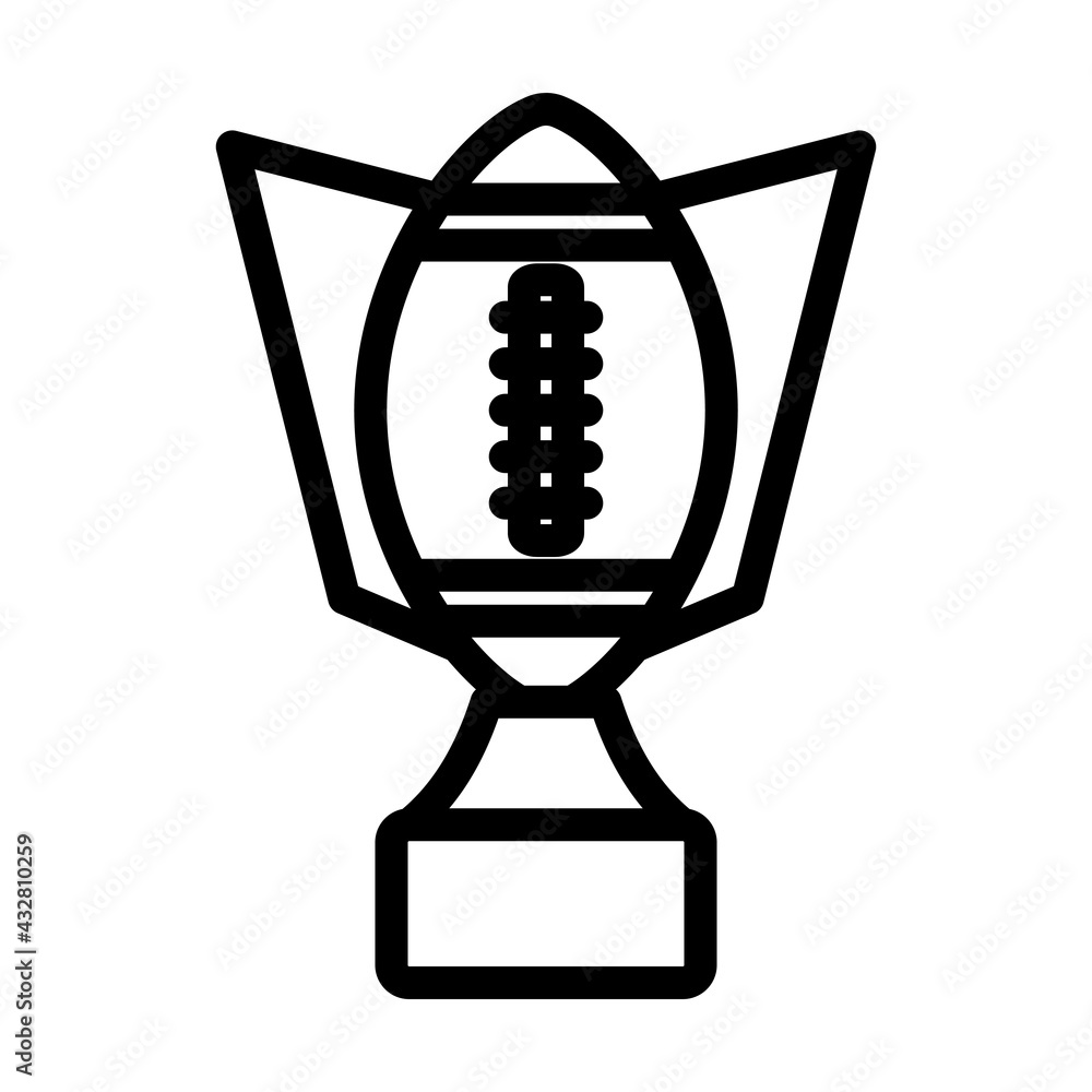 Sticker American Football Trophy Cup Icon