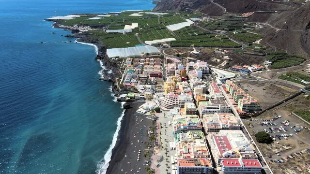 Aerial view on Puerto Naos in La Palma, Canary Islands, Spain
