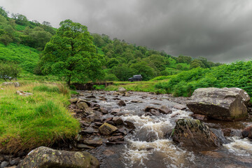 A picturesque village in Snowdonia National Park, Wales in United Kingdom