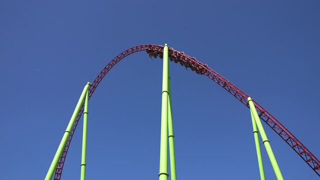 roller coaster ride in amusement park