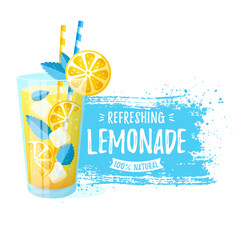 Lemonade - vector illustration isolated on a white background.