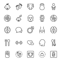 People line icon set.