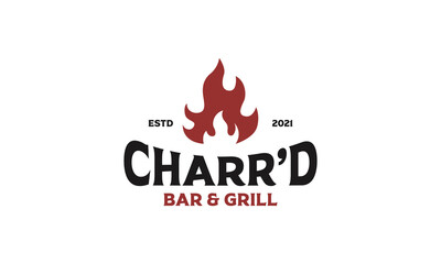 Bar And Grill Vintage logo vector icon illustration