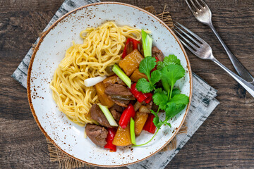 Duck stir fry
