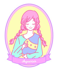 12星座　イラスト　文字入り