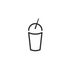 Simple illustration of a cup. Food icon