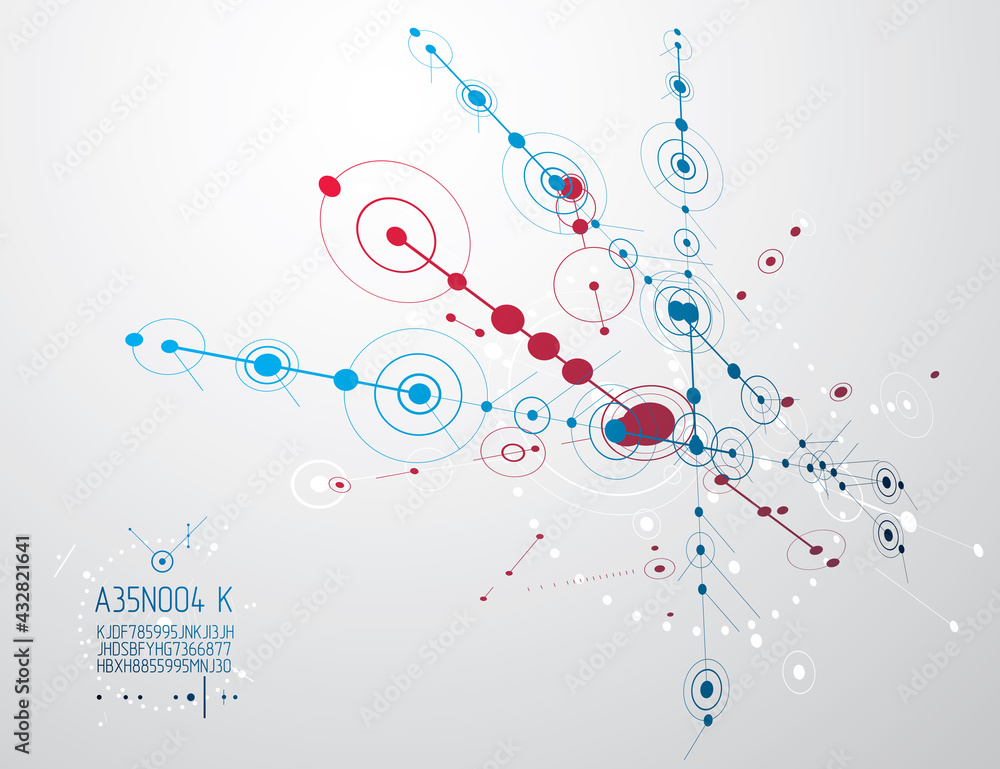Poster engineering technology vector wallpaper made with circles and lines. technical drawing abstract back
