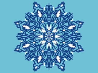 Mandala floral ornament design. Mandala logo design. Digital art illustration