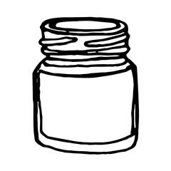 Open ar black outline vector clip art