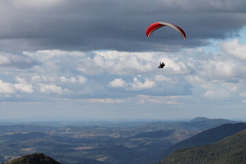paraglider in the sky
