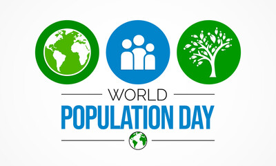 World Population day is observed every year on July 11th, which seeks to raise awareness of global population issues. Vector illustration.