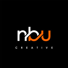 NBU Letter Initial Logo Design Template Vector Illustration