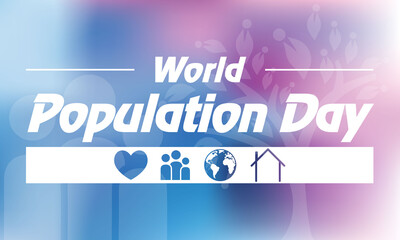 World Population day is observed every year on July 11th, which seeks to raise awareness of global population issues. Vector illustration.