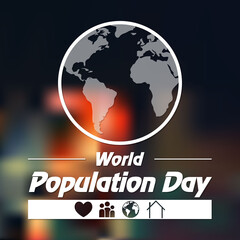 World Population day is observed every year on July 11th, which seeks to raise awareness of global population issues. Vector illustration.