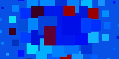 Light Blue, Red vector background with rectangles.