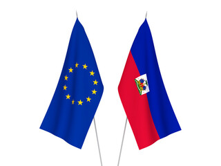 European Union and Republic of Haiti flags
