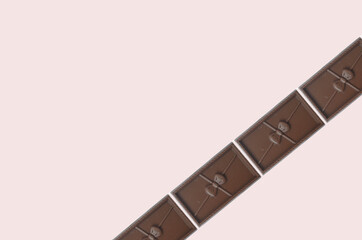 chocolate bar on white