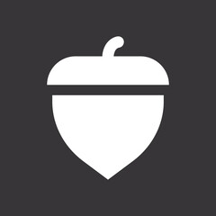 Acorn icon on grey background