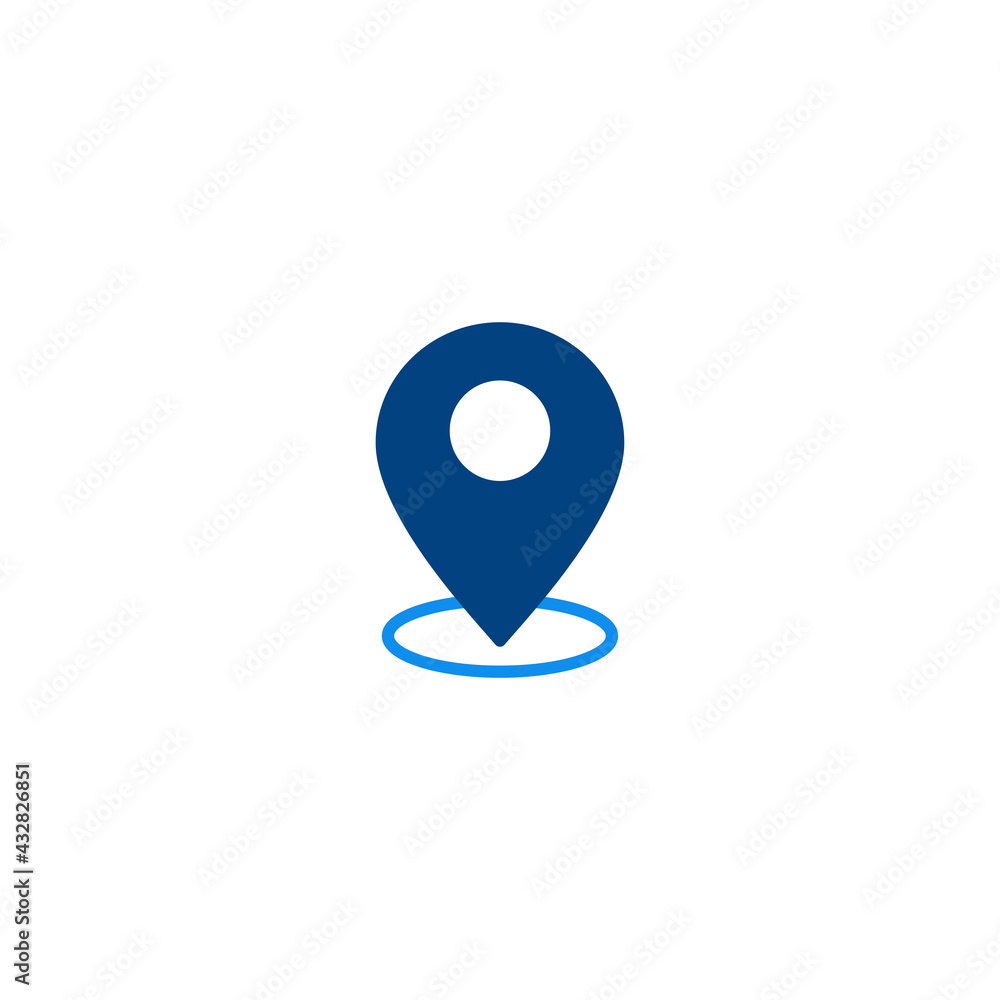 Poster pin map flat icon vector for web, computer and mobile app