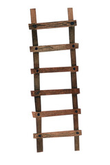 Wooden staircase. Rustic style. Watercolour illustration.