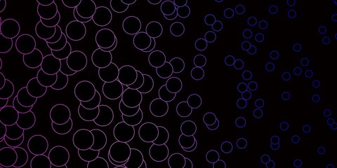 Dark Pink, Blue vector pattern with spheres.