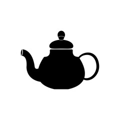The tea pot is very convenient and beautiful. Vector image.
