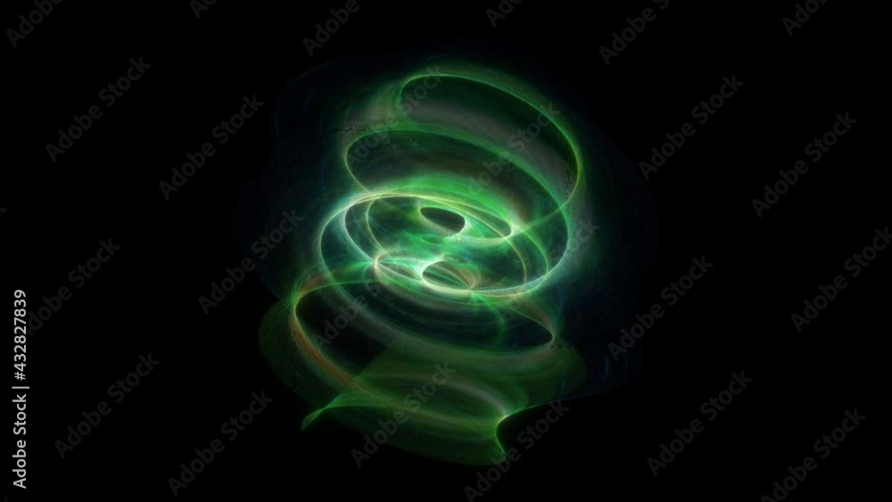 Poster abstract 3d bright glow plasma green mysterious amorphous object floating. rendering realistic anima