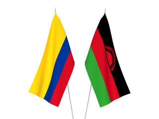Colombia and Malawi flags