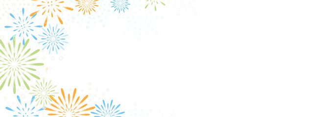 花火のフレームイラスト