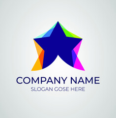 Obraz premium Modern abstract star logo mark । A logo