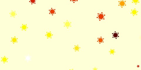 Light yellow vector texture with disease symbols.