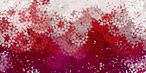 Light blue, red vector background with polygonal style.