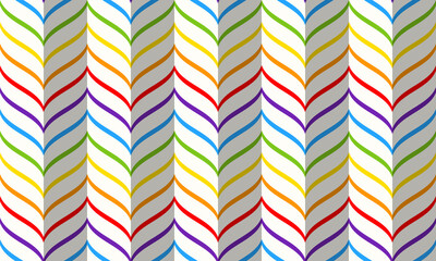 Rainbow chevron pattern, seamless vector geometric background