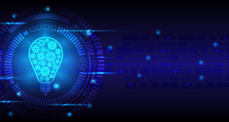 Gear pattern idea glowing technology background EP.1